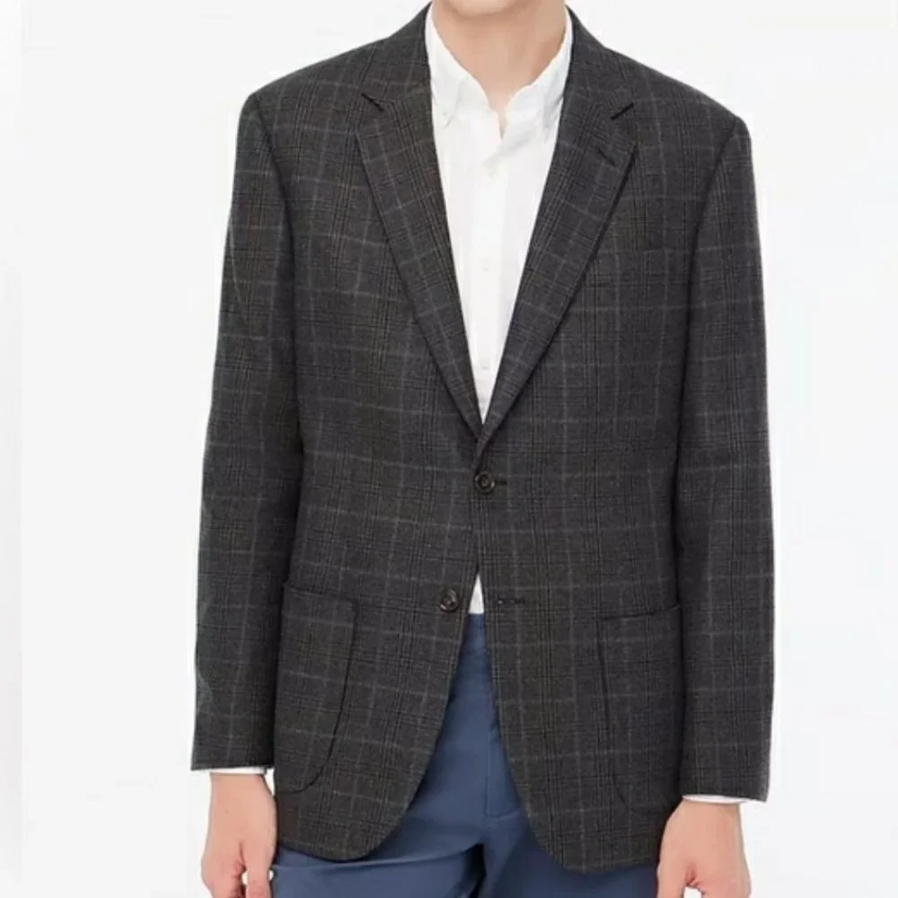 J. Crew Thompson Classic Fit Wool Blend Windowpane Blazer SIZE 36R
